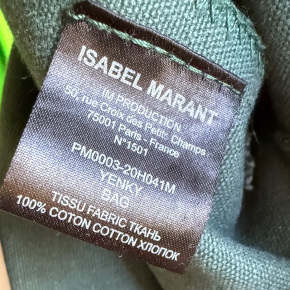 Isabel Marant Yenky Tote Bag Green - Picture 8 of 10